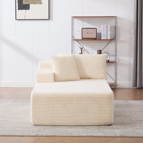 HOMAIRE modulsoffa i chenille med 30D högelastiskt skum, beige Beige