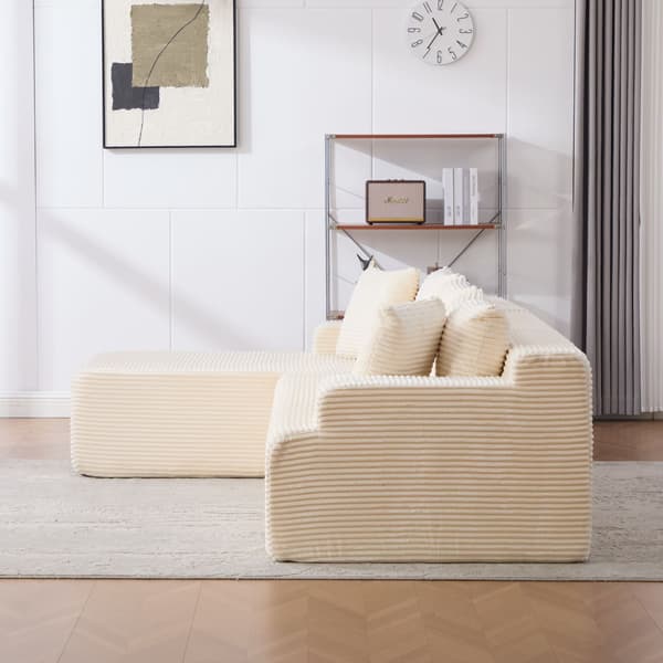HOMAIRE modulsoffa i chenille med 30D skum, beige Beige