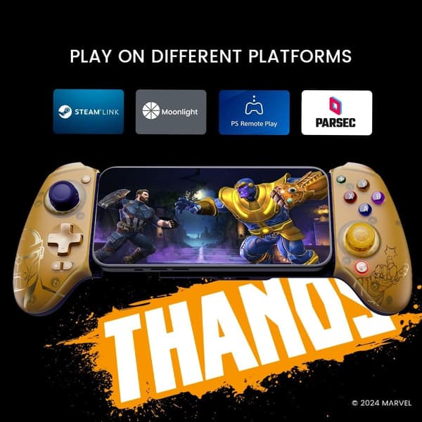 GameSir G8 Plus Bluetooth Mobil Spelkontroll Thanos Edition guld