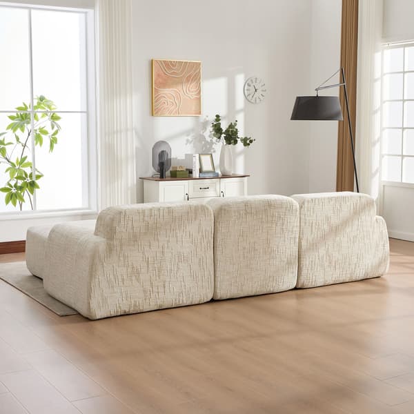 HOMAIRE modulsoffa i chenille med 30D skum, beige Beige