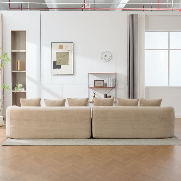 HOMAIRE modulsoffa i chenille med 30D högelastiskt skum, ljus khaki Light Khaki
