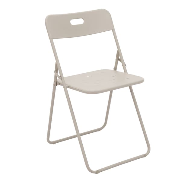 HOMAIRE Utemöbelset 3-del, vikbart bistroset i beige stål Beige