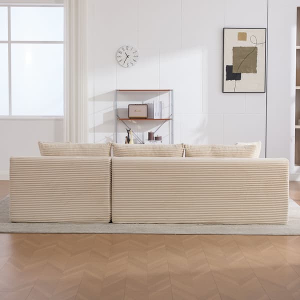 HOMAIRE modulsoffa i chenille med 30D högelastiskt skum, beige Beige