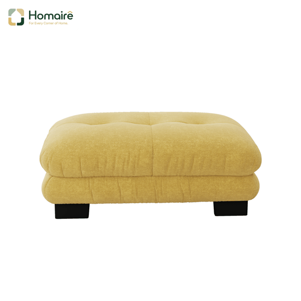 HOMAIRE Paris Ottoman - Gul Chenille Gul 112 x 68 x 52 cm