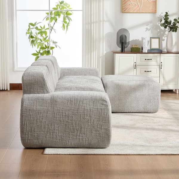 HOMAIRE modulsoffa i chenille med 30D skum, grå Grå