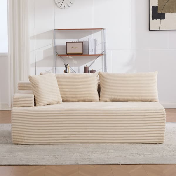 HOMAIRE modulsoffa i chenille med 30D högelastiskt skum, beige Beige