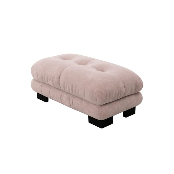 HOMAIRE Paris Ottoman - Rosa Chenille Rosa 112 x 68 x 52 cm