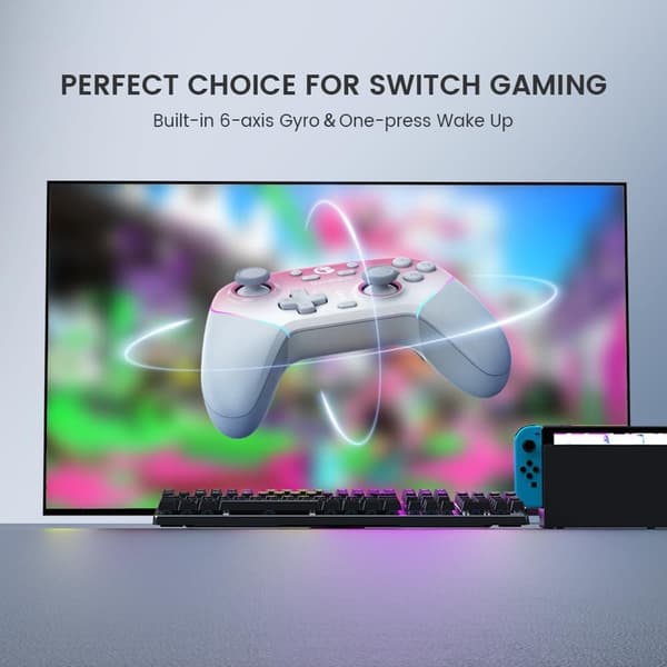GameSir Super Nova Trådlös Gaming Controller för PC/Switch rosa rosa
