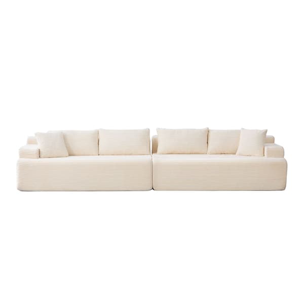 HOMAIRE modulsoffa i chenille med 30D skum, beige Beige