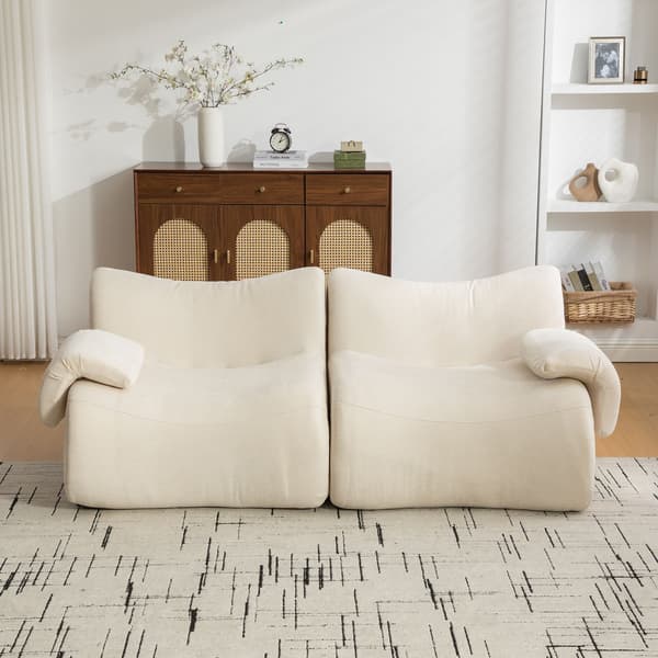 HOMAIRE modulsoffa i chenille med 30D högelastiskt skum, beige Beige