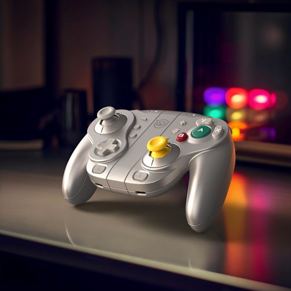 NYXI Wizard Gamecube Switch Trådlös Kontroll grå grå