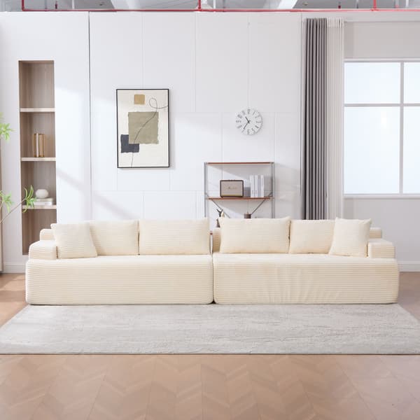 HOMAIRE modulsoffa i chenille med 30D skum, beige Beige