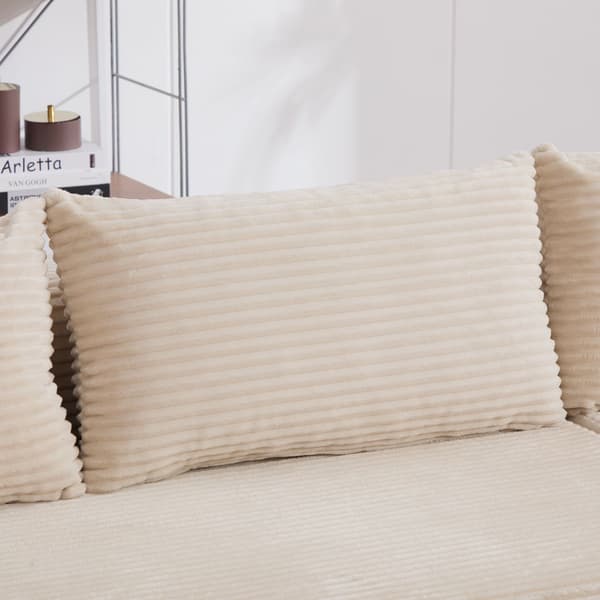 HOMAIRE modulsoffa i chenille med 30D högelastiskt skum, beige Beige