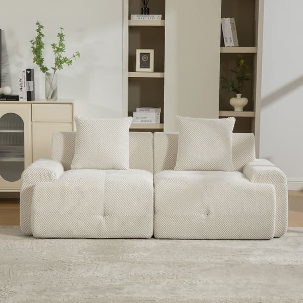HOMAIRE modulsoffa i chenille med 30D skum, beige Beige