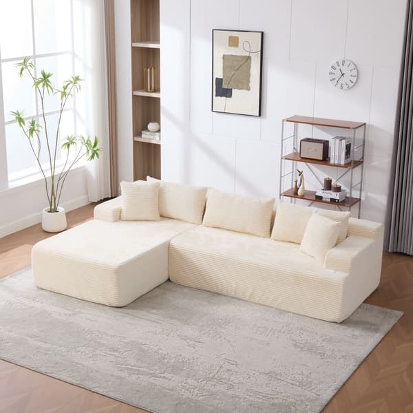 HOMAIRE modulsoffa i chenille med 30D skum, beige Beige