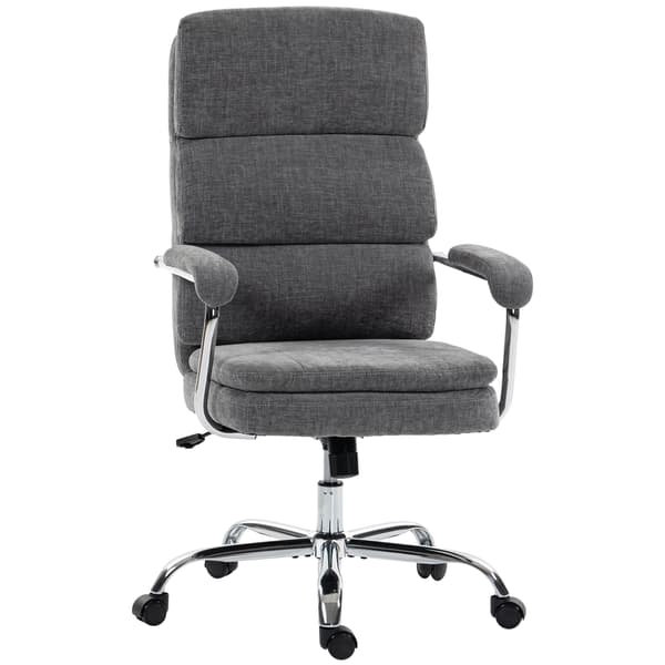 HOMAIRE Höj- och sänkbart kontorsstol med 360° rotation, grå Grå 72.5 x 65 x 118 cm