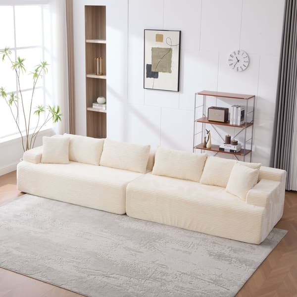 HOMAIRE modulsoffa i chenille med 30D skum, beige Beige