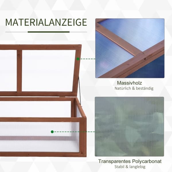 Mini trädhus med PC-panel Lutad design Bra ventilation 100x65x40cm Brun 100 x 65 x 40 cm