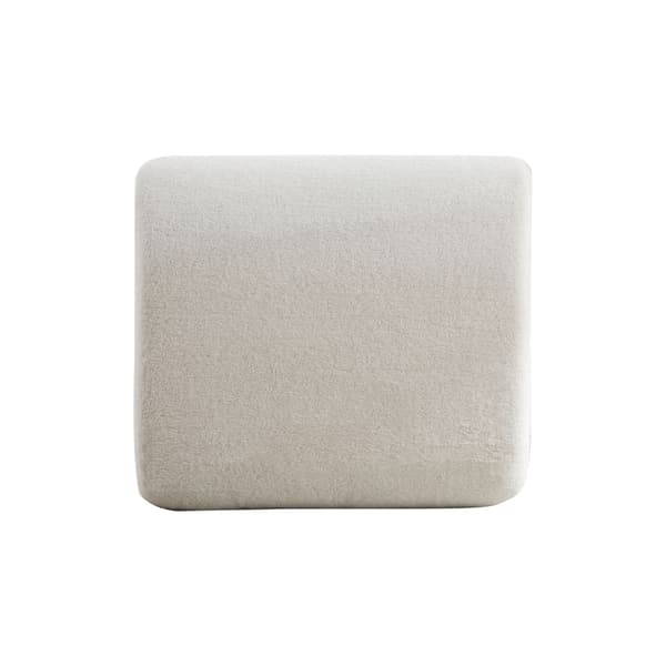 HOMAIRE modulsoffa i chenille med högelastiskt skum, elfenbensvit Ivory 79 x 177 x 71 cm