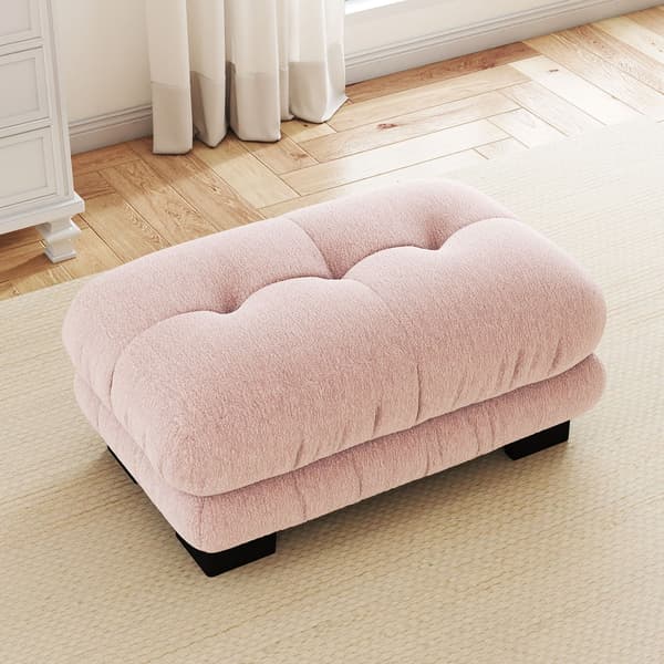 HOMAIRE Paris Ottoman - Rosa Chenille Rosa 112 x 68 x 52 cm