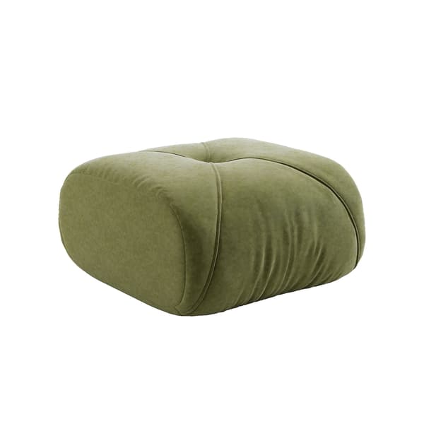 HOMAIRE Elowin Ottoman Chenille Grön Grön 78 x 76 x 45 cm