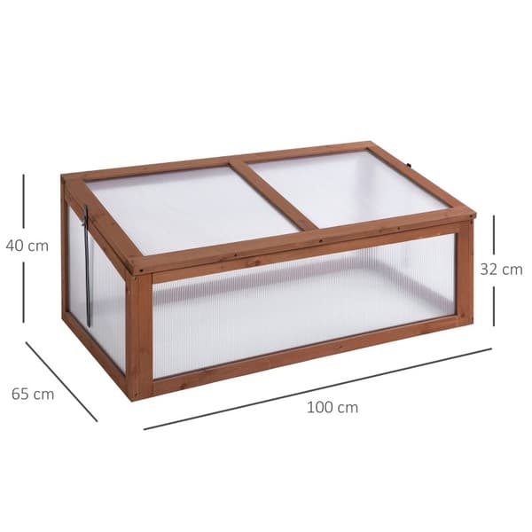 Mini trädhus med PC-panel Lutad design Bra ventilation 100x65x40cm Brun 100 x 65 x 40 cm