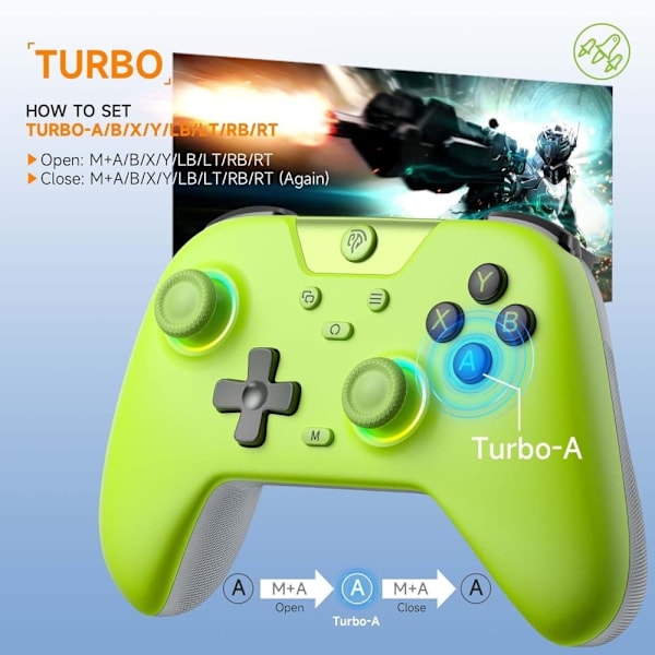 EasySMX X05 Trådlös Spelkontroll grön grön