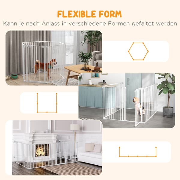 HOMAIRE vikbar valphage med stålram, modulärt design, vit, 90x123x102 cm, för inomhusbruk Vit