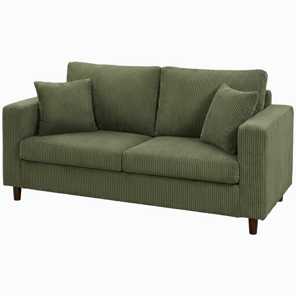 HOMAIRE 2-sitssoffa med Corduroy, 170 cm bredd, extra stor sittyta, grön Grön 170 x 80 x 82 cm