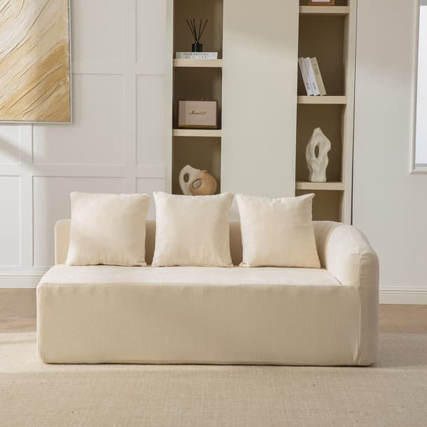 HOMAIRE modulsoffa i chenille med 30D högelastiskt skum, beige Beige