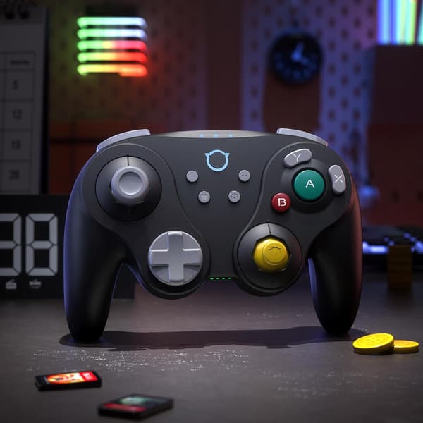 NYXI Warrior GameCube Trådlös Switch Pro Controller svart svart