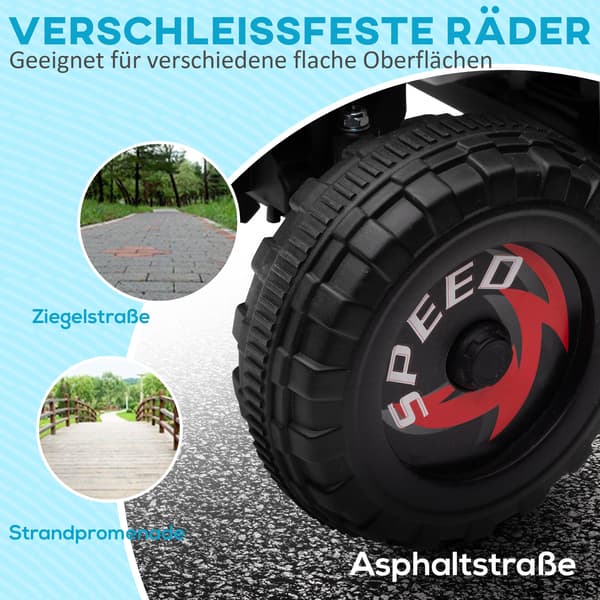 HOMAIRE Elektrisk Barnquad 2,5 km/h, Fram- och Backväxel, Vit, 18-36 månader Vit