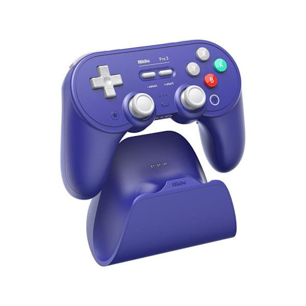 8BitDo Pro 3 Bluetooth-kontroller för Switch/Switch 2 lila blå