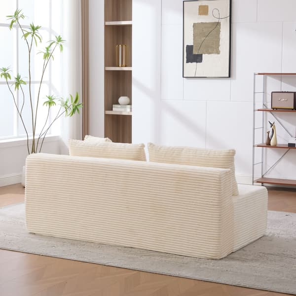 HOMAIRE modulsoffa i chenille med 30D högelastiskt skum, beige Beige