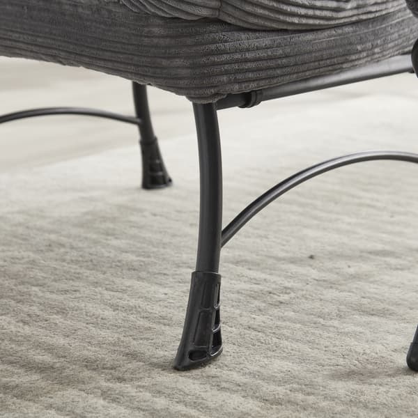 HOMAIRE Modern vilstol med fotpall och sidoficka, grå Grå 77.05 x 66 x 19 cm