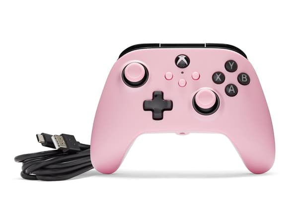 PowerA Wired Controller för Xbox Series X|S - Rosa, gamepad, videospel/spelkontroll, fungerar med Xbox One rosa