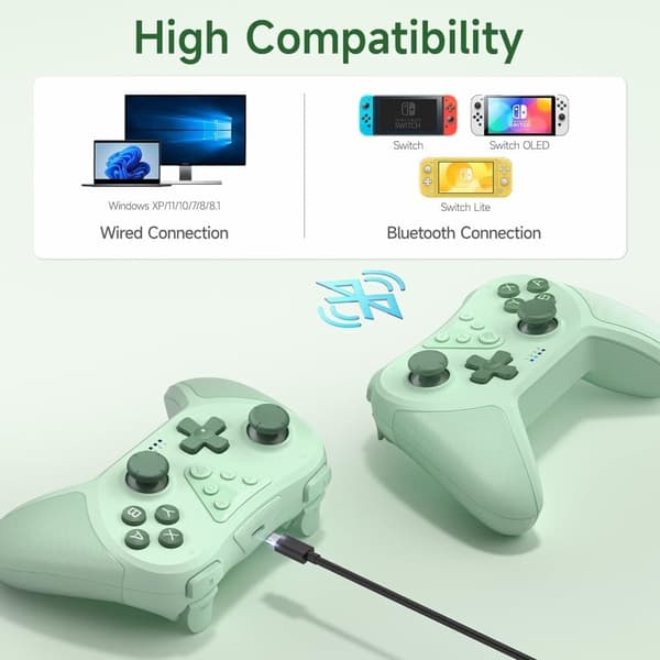 EasySMX T37 trådlös switchkontroll för switch grön grön