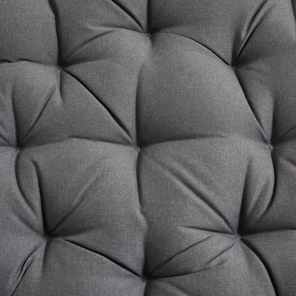 HOMAIRE Ergonomisk Papasan-stol med 360° Sväng, Grå Kudde och Brun Stålram Grå