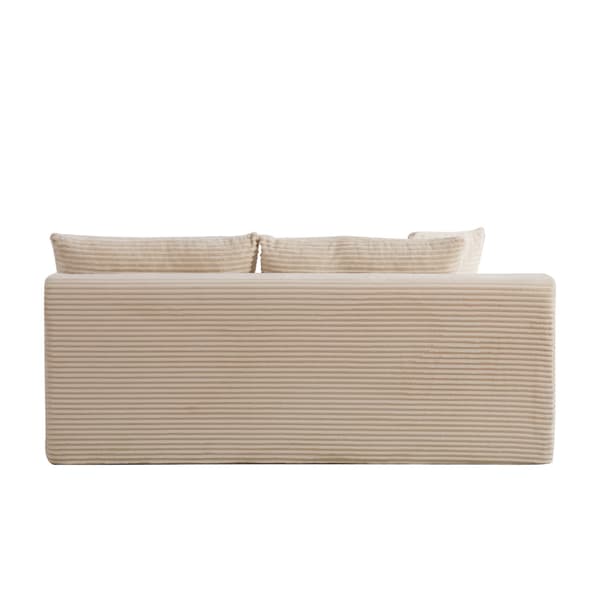 HOMAIRE modulsoffa i chenille med 30D högelastiskt skum, beige Beige