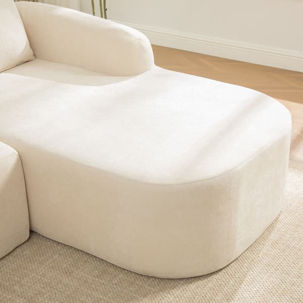 HOMAIRE modulsoffa i chenille med 30D högelastiskt skum, beige Beige