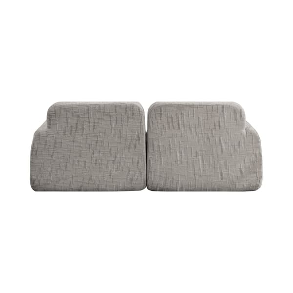 HOMAIRE modulsoffa i chenille med högelastiskt skum, grå Grå 198 x 90.5 x 73 cm