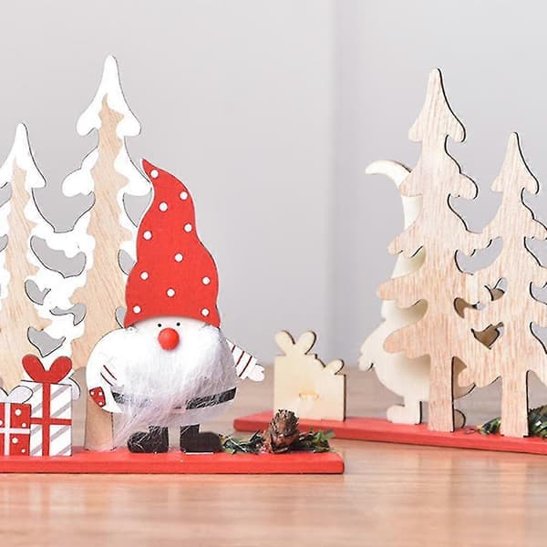 Christmas Table Decorations Wooden Compatible With Dining Room Cafe Kitchen Office Decor Christmas Tableware
