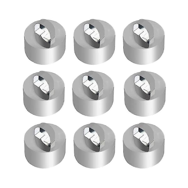 9-pakks kakeringer, 8 cm rund ringform i rustfritt stål for matlaging med, rund liten ca