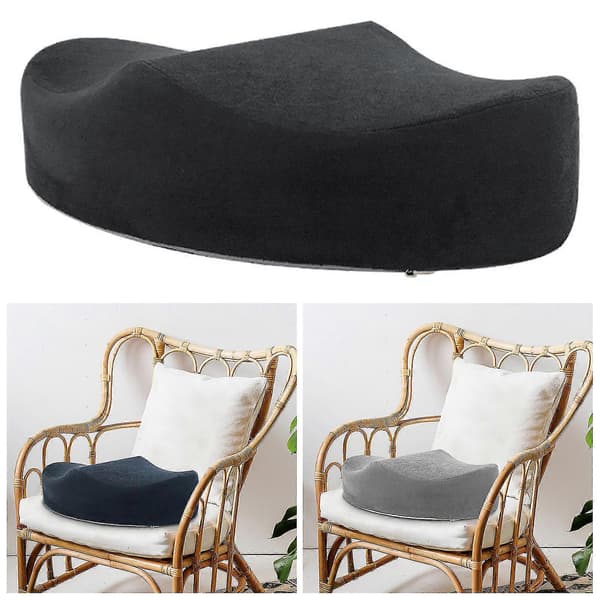 Sittdyna Memory Foam Ergonomisk Stolsdyna Bekväm Hållningsstöd Kudde För Hemmakontor -Yx Grey Grey