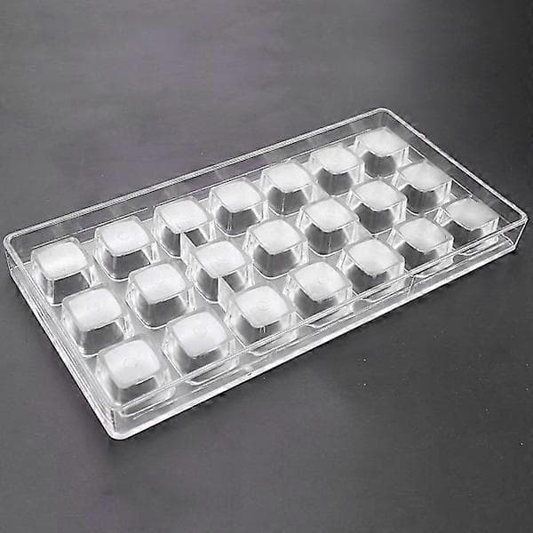 3D Firkantet Sjokoladeform DIY Bakeverktøy Polykarbonat