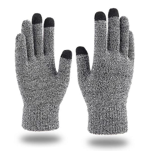 Vinterhandsker til mænd og kvinder, varme handsker med touchskærm og blødt termisk strikket for, elastisk manchet
