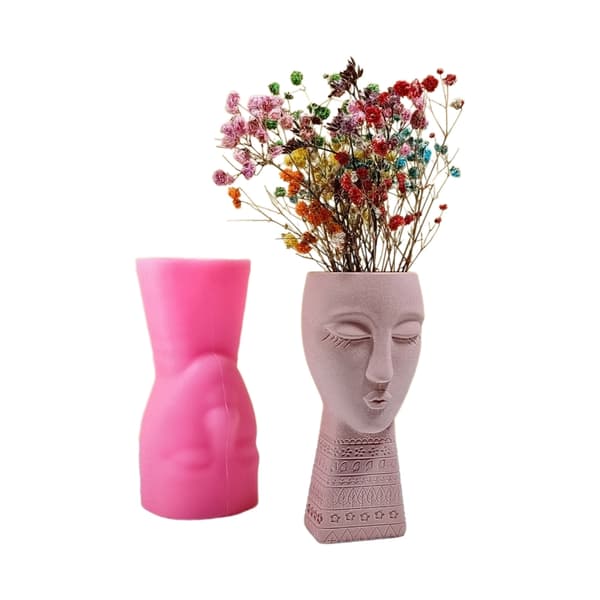 Kunstnerisk figur håndlavede silikoneforme silikonetekstur til blomstervase