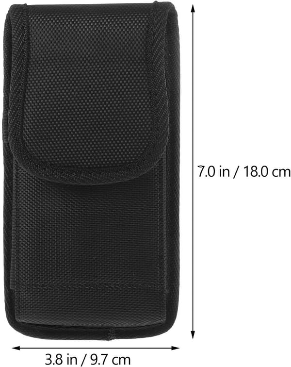 Oxford-puhelinpussi miehille korttipaikalla ja suurella taskulla, musta -