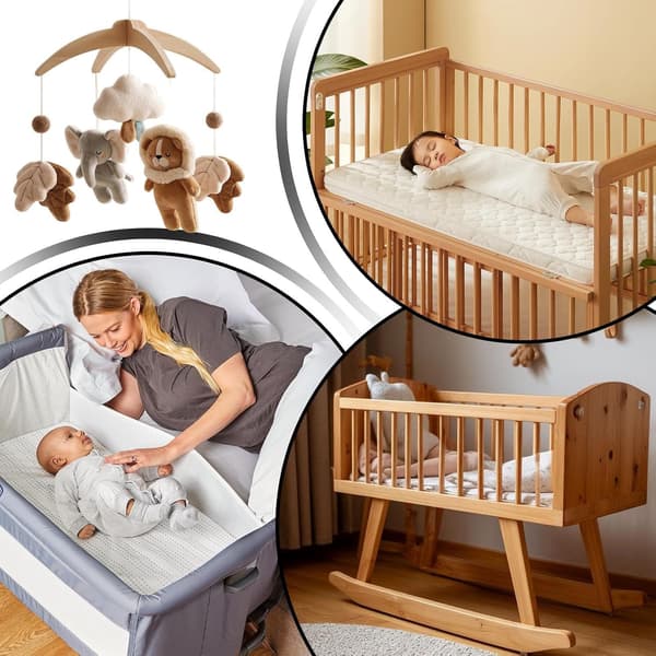 Mobil til vuggen, ornamenter av plysj, dyreform, til babyseng B - B