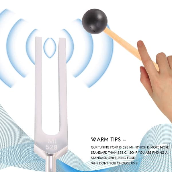 Tuning Fork 528c 528hz Tuning Tool with Hammer Set for Repair Healing Nervous System Testing Tuning Fork